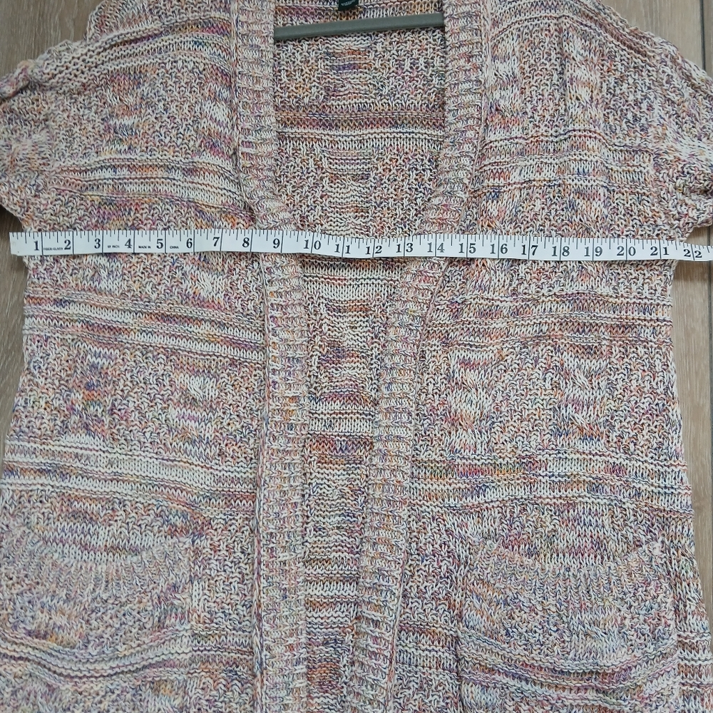 Roots Multi-Color Confetti Knit Open Front Cardigan - Small - Picture 11 of 12